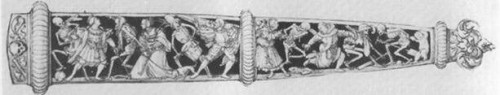 Эскиз ножен швейцарского кинжала, «Пляска смерти», ок.1540, Гольбейн