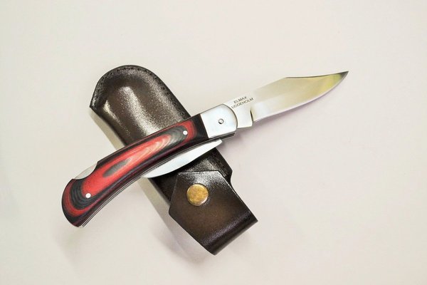 Складной нож НС-09А, сталь Elmax, трехпредметный, микарта. Цена: 7500руб.